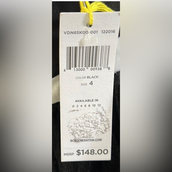 BCBGeneration Sleeveless Balletcore Lace and Tulle Color Block Mini Party Dress - Picture 6 of 6